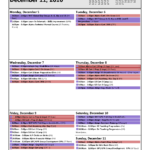 Training Calendar: Dec 5 - 11