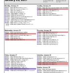 Training Calendar: Jan 23-29